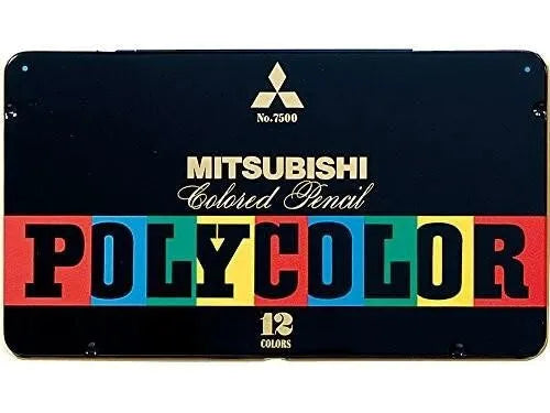 Mitsubishi Polycolor Set - 12 Pieces (7500-12C)