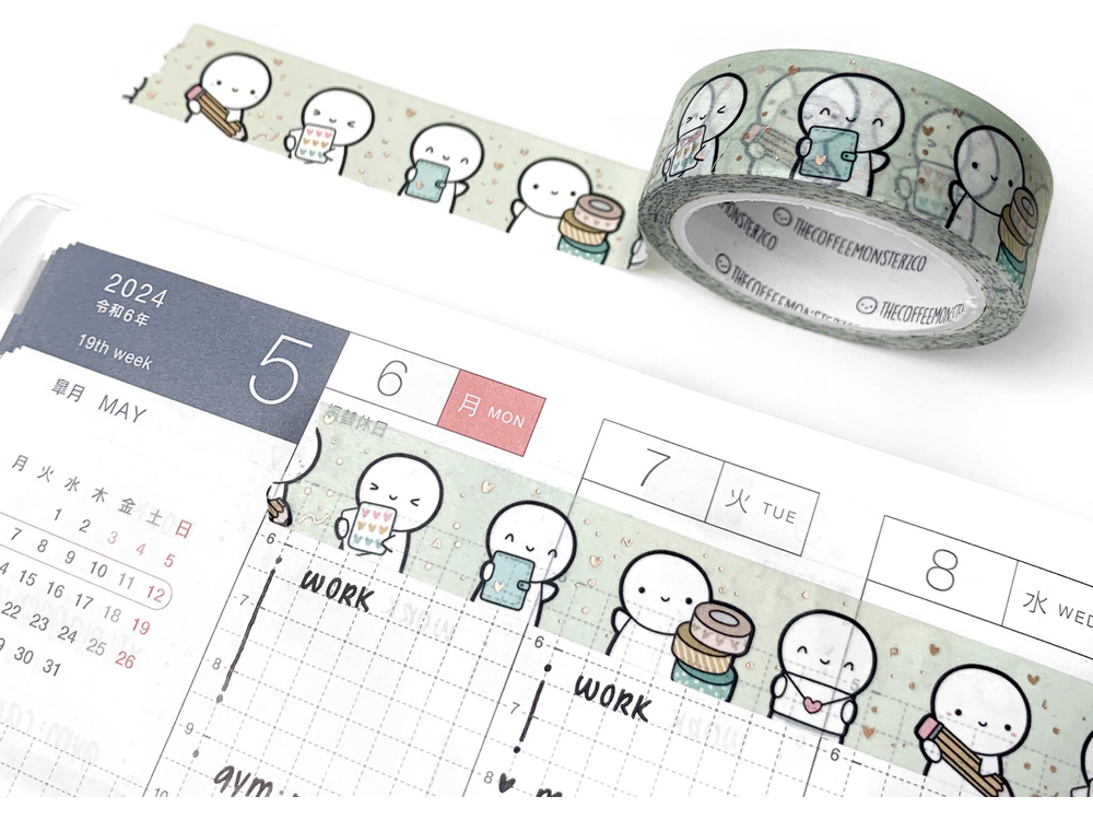 TheCoffeeMonsterzCo Washi Tape - Planning Time 2.0