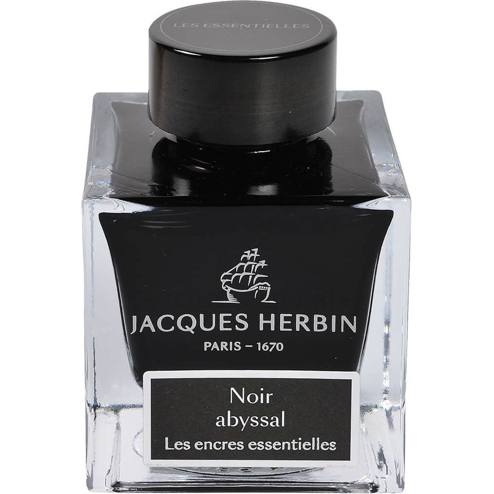 Jacques Herbin Fountain Pen Ink (50mL) - Noir Abyssal