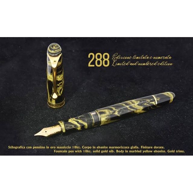 Aurora Fountain Pen - Limited Edition - 88 Yellow Ebonite