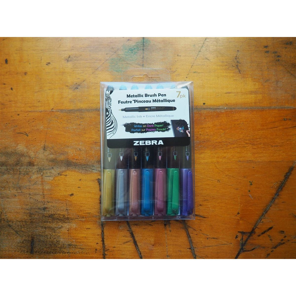 <center>Zebra Zensations Metallic Brush Pen - Medium - Pack of 7</center>
