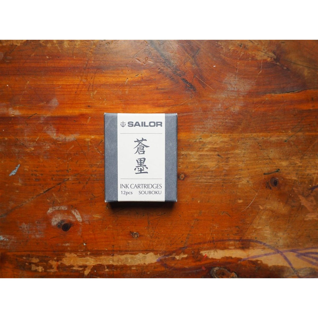 Sailor Ink Cartridges - Souboku Nano Blue-Black Carbon