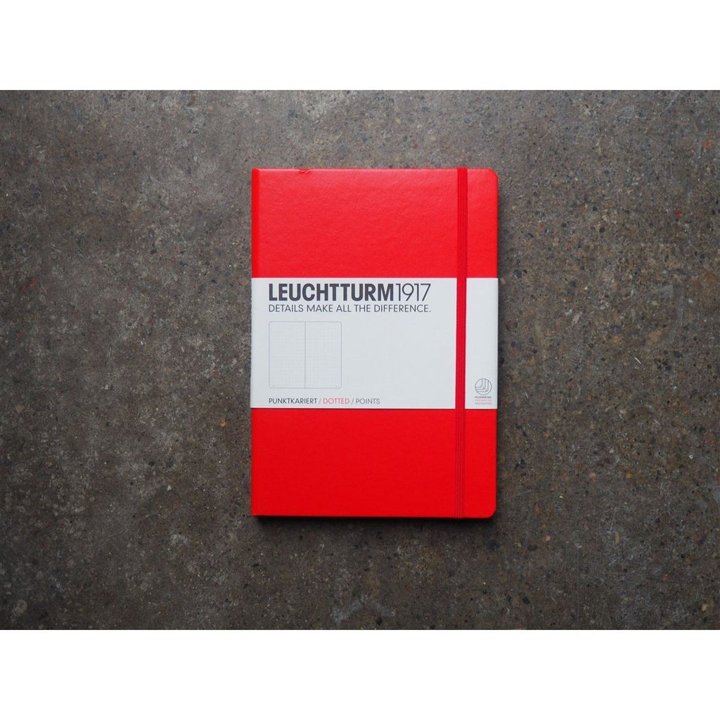 <center>Leuchtturm Hardcover A5 Notebook - Red (Dot)</center>