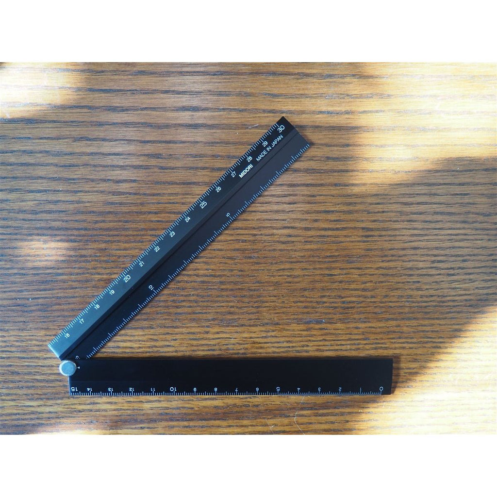Midori Aluminum Folding Multi-Ruler - Black