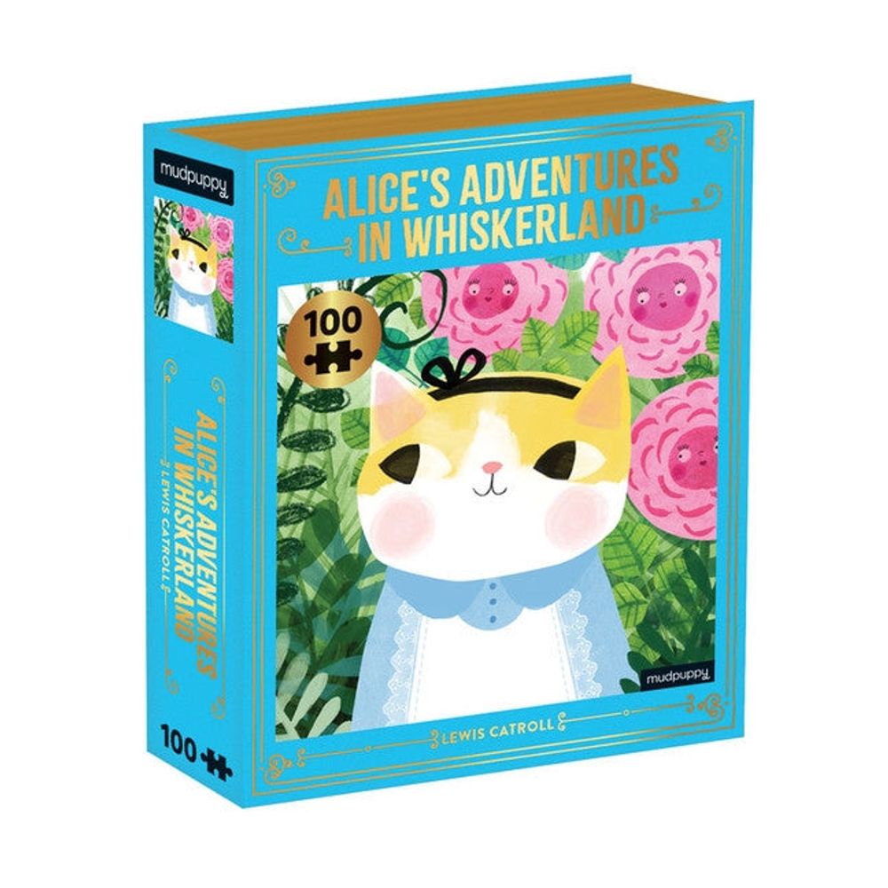 Alice's Adventures in Whiskerland Bookish Cats - 100 Piece Puzzle