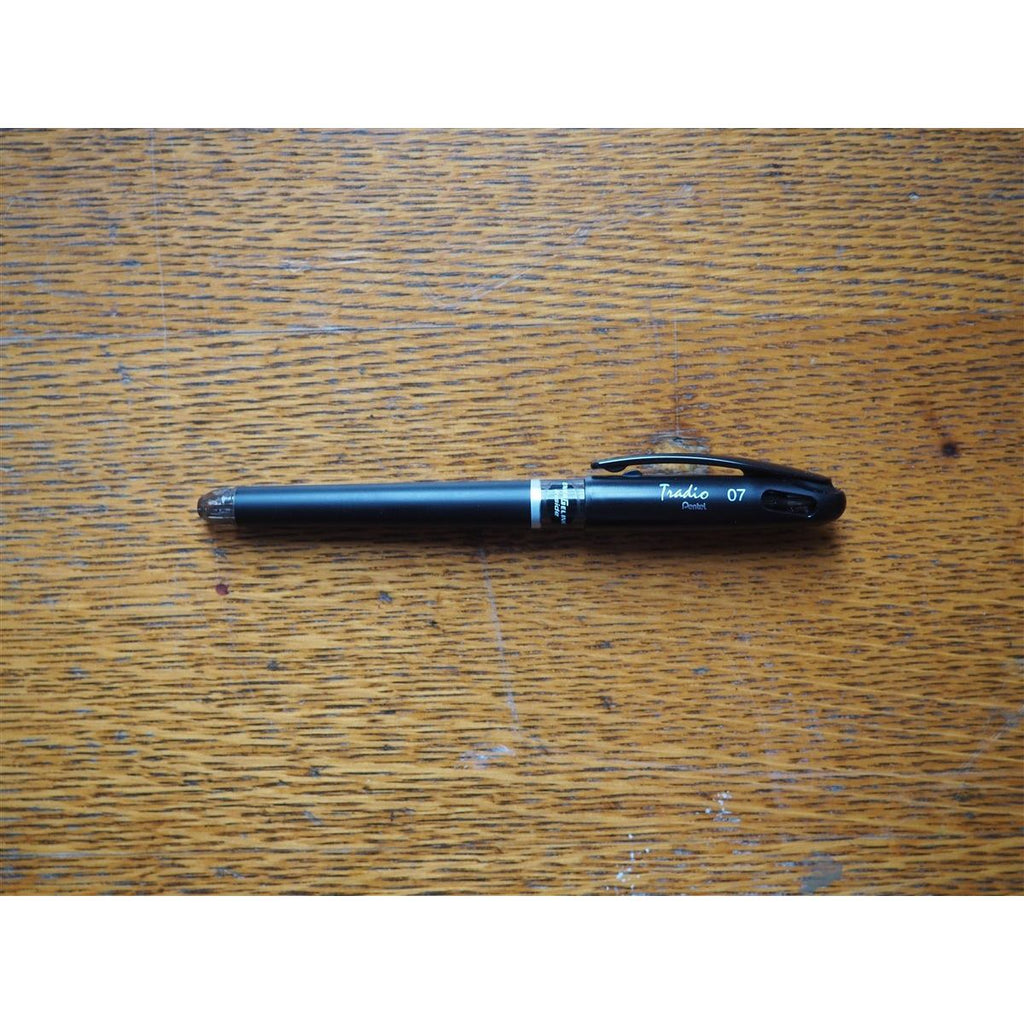 Pentel Tradio 0.7 Gel Pen - Black Body with Black Ink