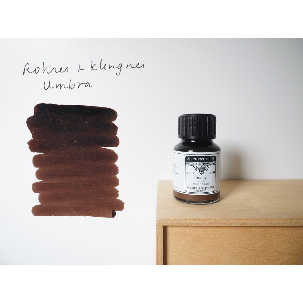 Rohrer & Klingner - Umbra (Umber) -  Calligraphy Ink (50mL)