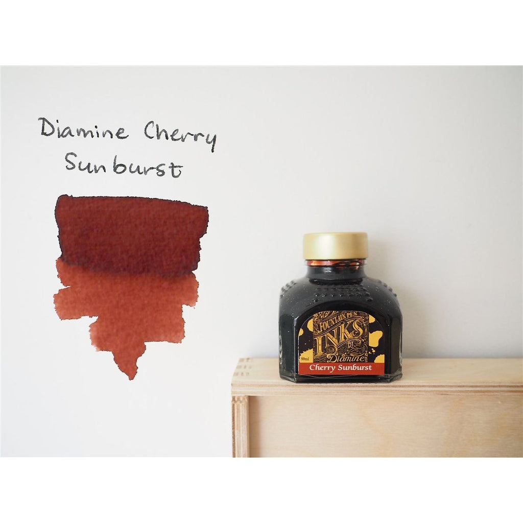 Diamine Fountain Pen Ink (80mL) - Cherry Sunburst