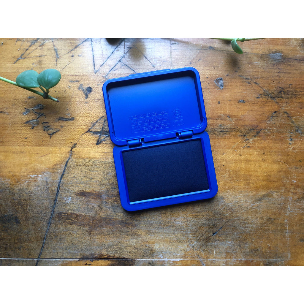 Shachihata - Stamp Pad - Flip Lid - (1.75 x 2.5") - (HGN-1-B) - Blue