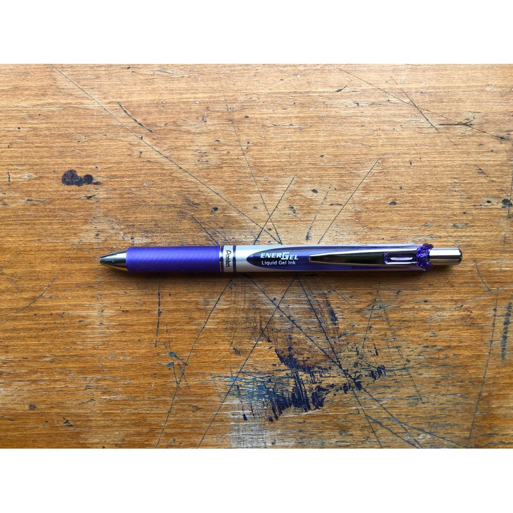 Pentel Energel Retractable Gel Roller Pen 0.7mm - Magenta