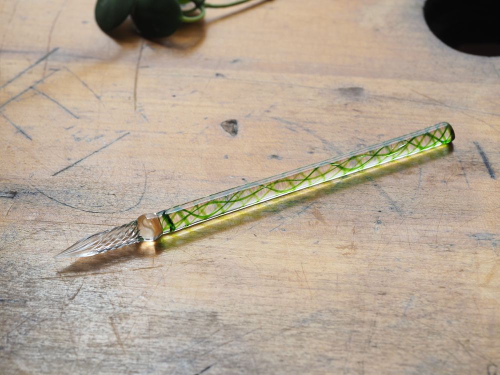 J. Herbin Straight Glass Dip Pen Vert Pre Wonder Pens