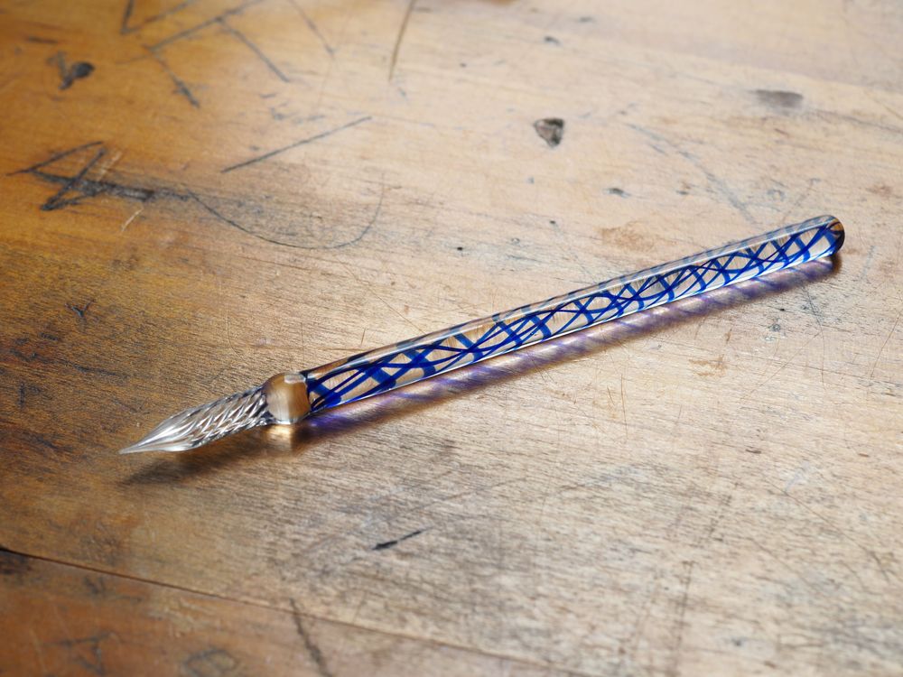 Herbin Straight Glass Dip Pen - Eclat de Saphir