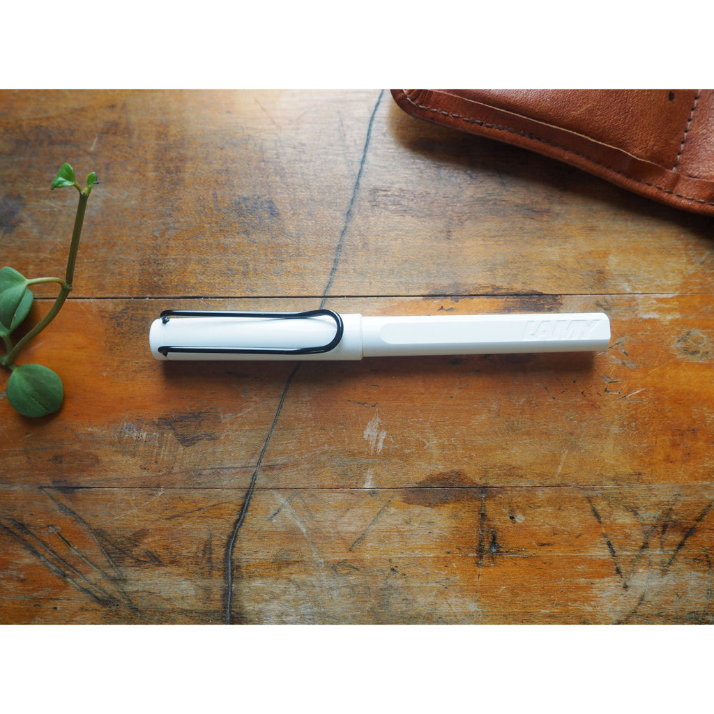 Lamy Safari Rollerball Pen - Retro Special Edition - White with Black Clip