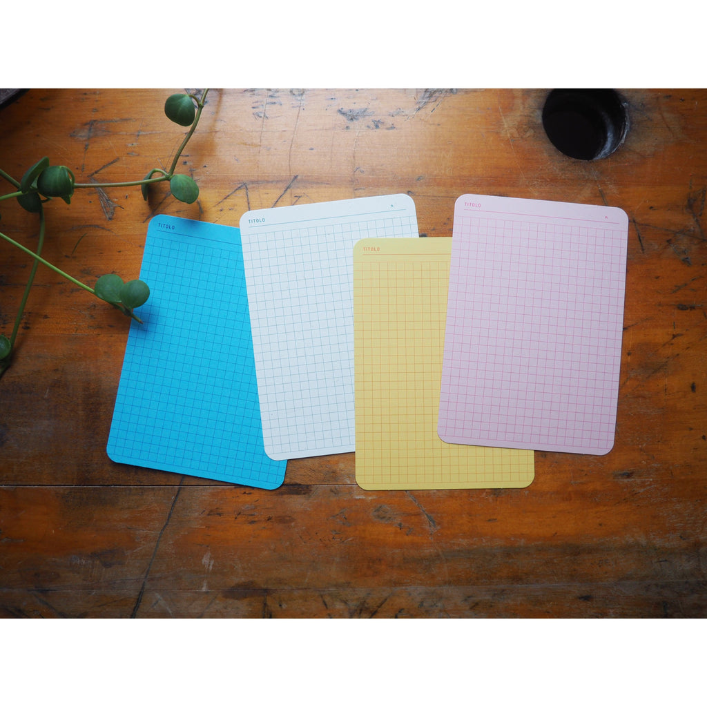 Foglietto - Memo Cards - Deck of 60 - A6 - Quadrato (Pink/Blue/Yellow/White)