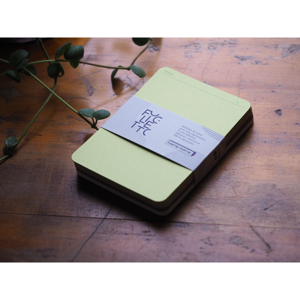 Foglietto - Memo Cards - Deck of 60 - A6 - Puntini Puntini (Green/Brown/Beige/White)