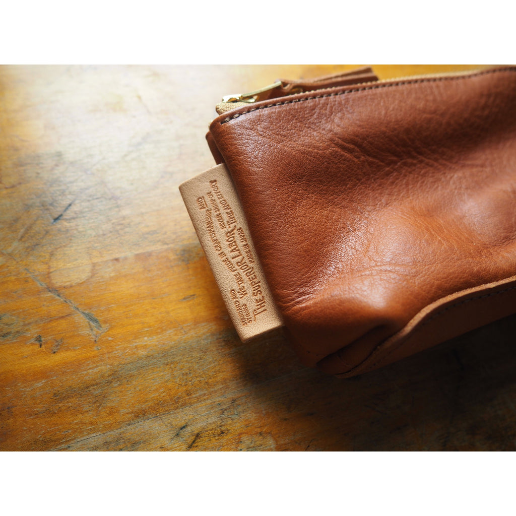 The Superior Labor Small Leather Pouch - Light Brown