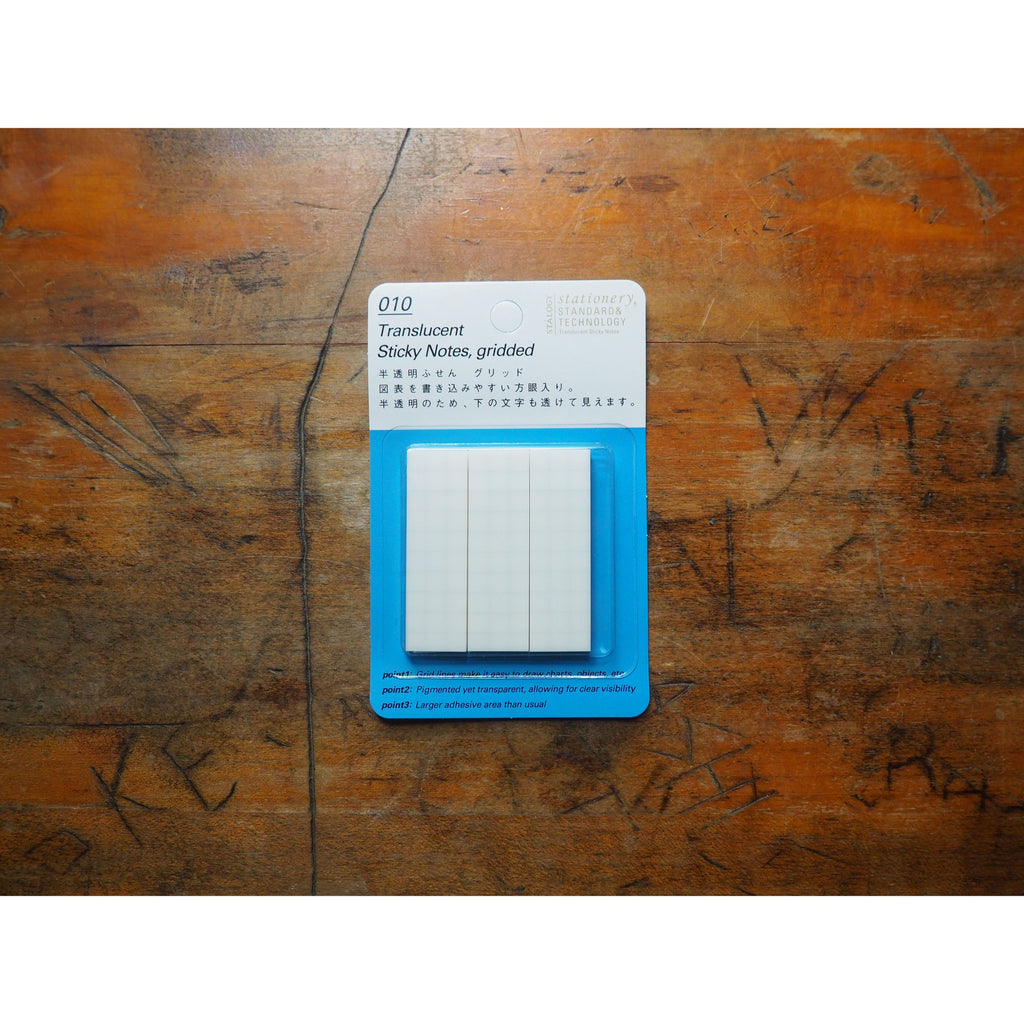 Stalogy - 010 - Translucent Sticky Notes (Gridded) - 15mm