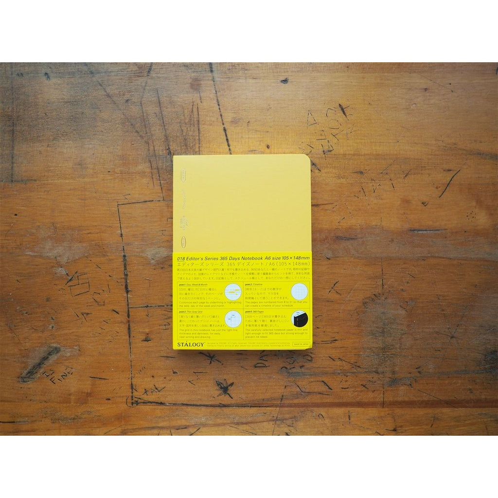 Stalogy 365 Days Notebook - A6 - Yellow - Graph