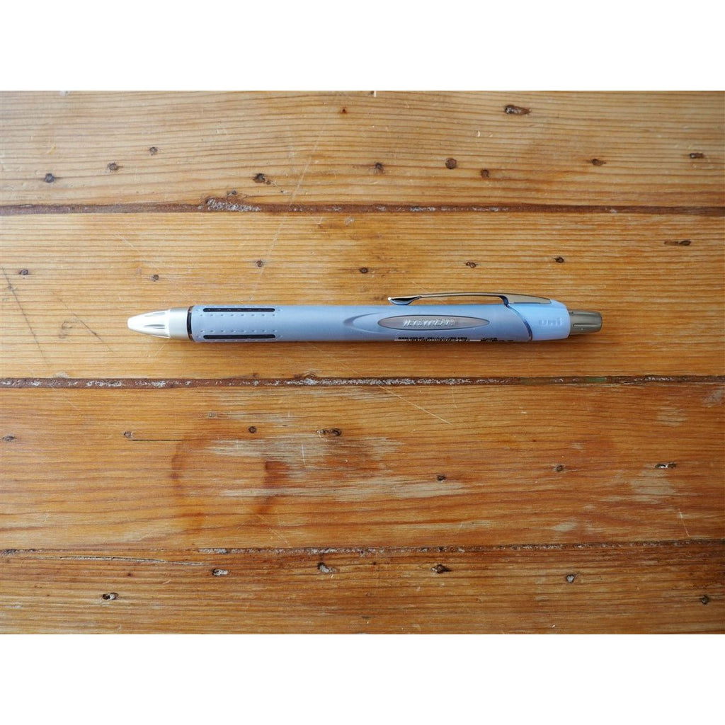 Uni Jetstream Rubber Body Ballpoint Pen - Silver