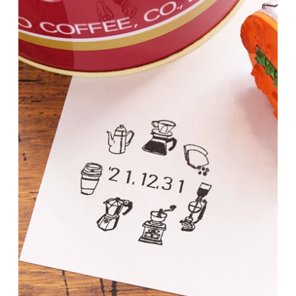 36 Sublo Date Rotary Rubber Stamp - Coffee Goods