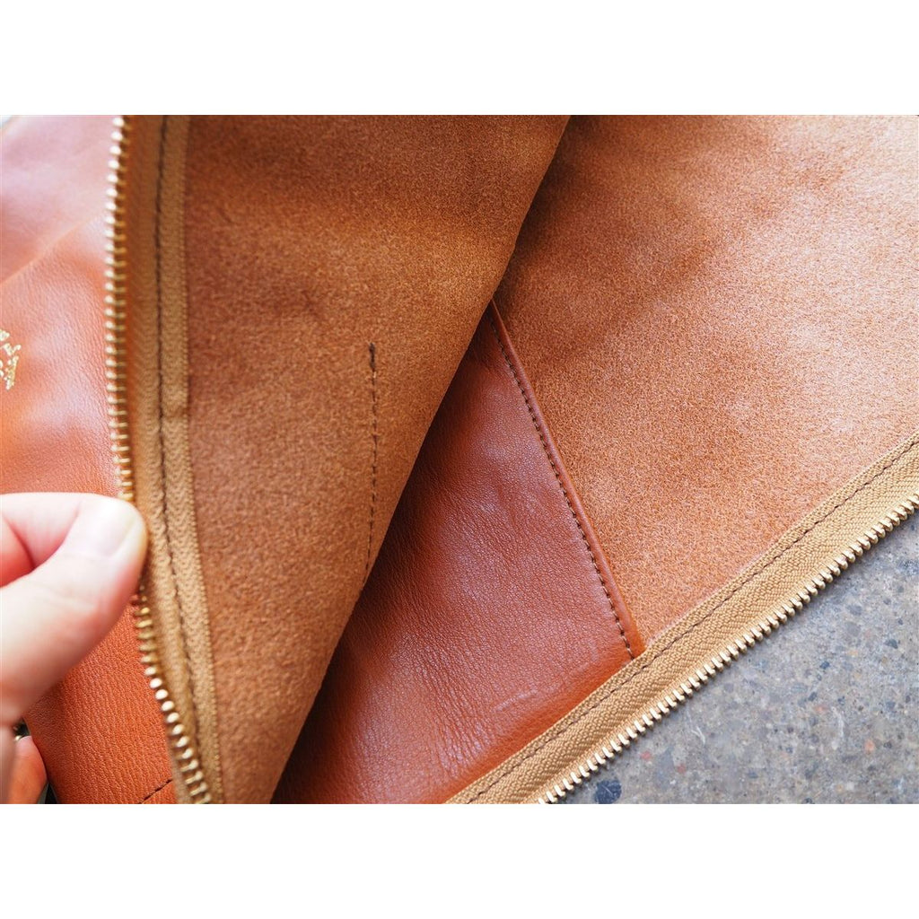 The Superior Labor  Leather Portfolio - Light Brown (A4)