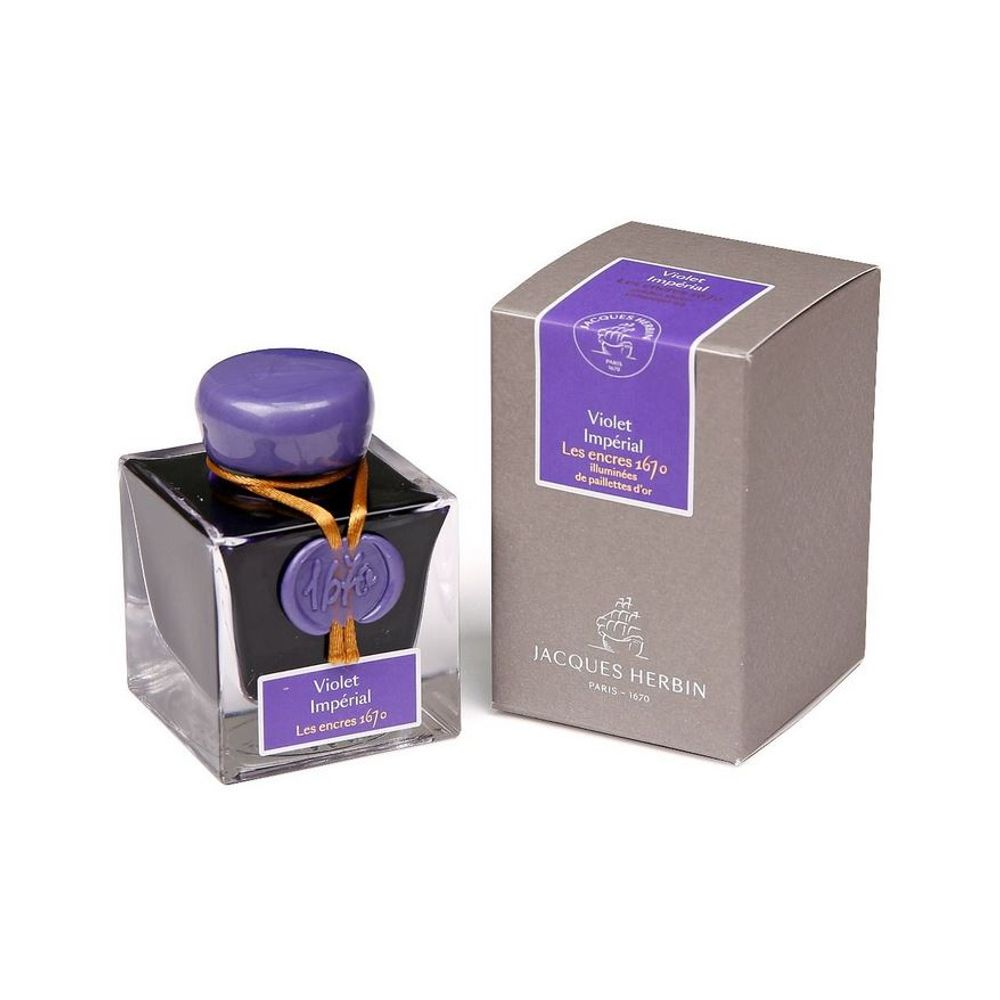 Jacques Herbin 1670 Anniversary Fountain Pen Ink (50mL) - Violet Impérial