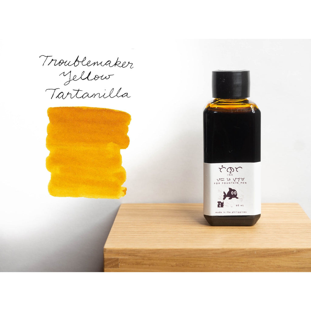 Troublemaker Inks  (60mL) - Fountain Pen Standard Inks - Yellow Tartanilla
