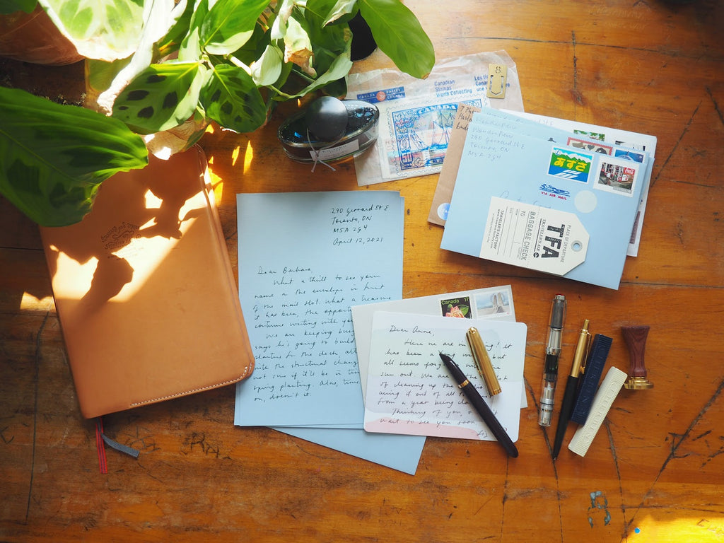 Letter Writing Supply Bins