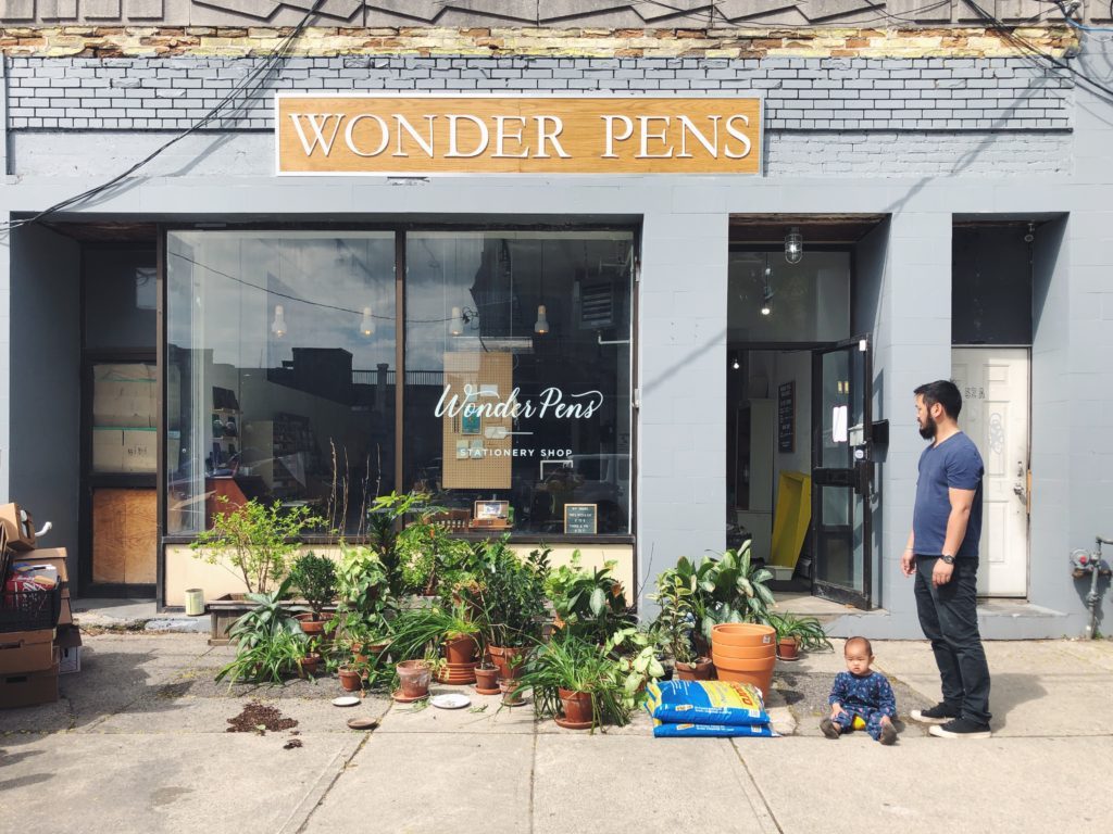 Re-potting the Plants at the Main Shop