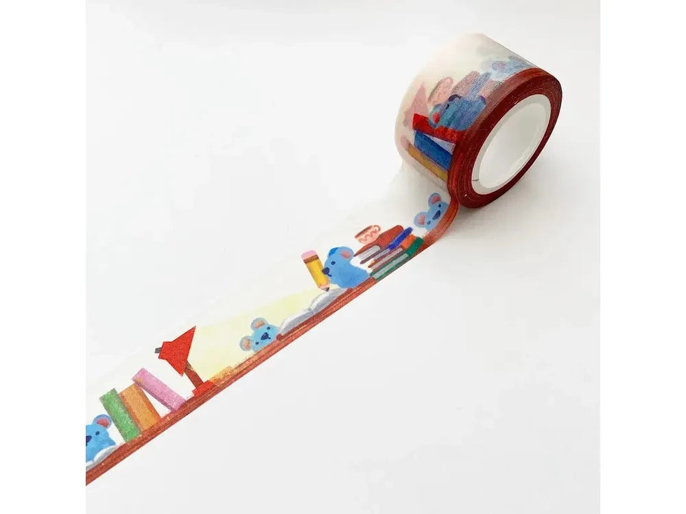 The Little Red House - Wide Washi Tape - Mice On Desk