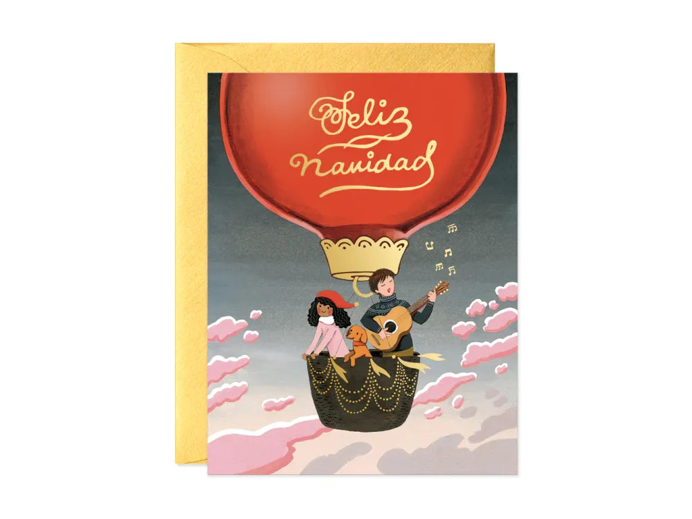 JooJoo Paper - Feliz Navidad Balloon Holiday Greeting Card