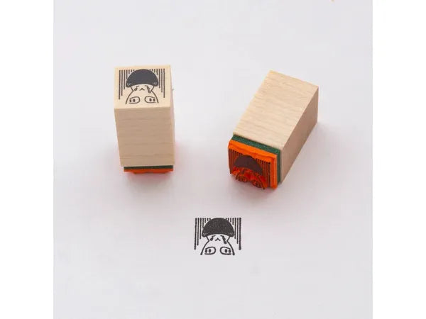 Mushroom Mini Cat Stamp - Sad