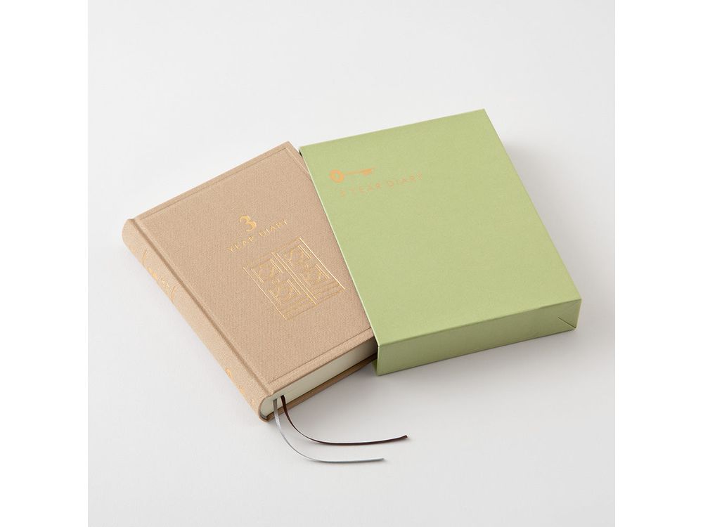 Midori Limited Edition - 3 Year Mini Diary Gate - Beige