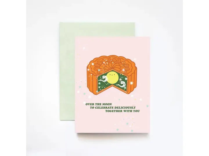 ILOOTPAPERIE - Mooncake Mid Autumn Moon Festival Holiday Card