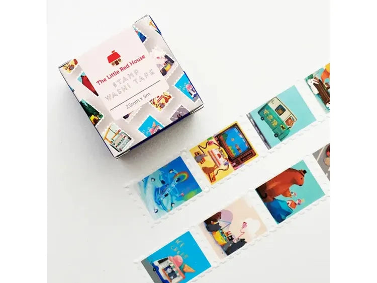 The Little Red House - Stamp Washi Tape - Animals with Fun Activities