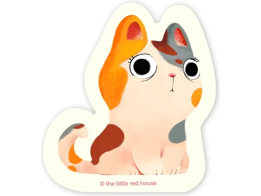 The Little Red House Sticker - Calico Cat