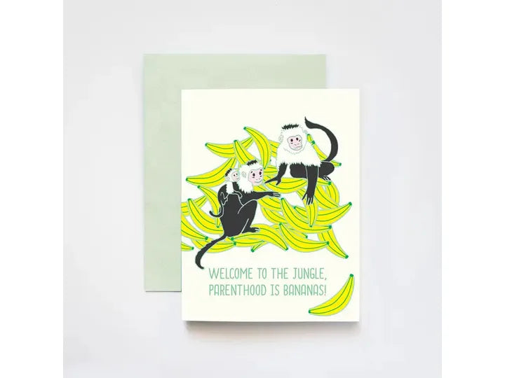 ILOOTPAPERIE - Parenthood Is Bananas Baby Congratulations Greeting Card