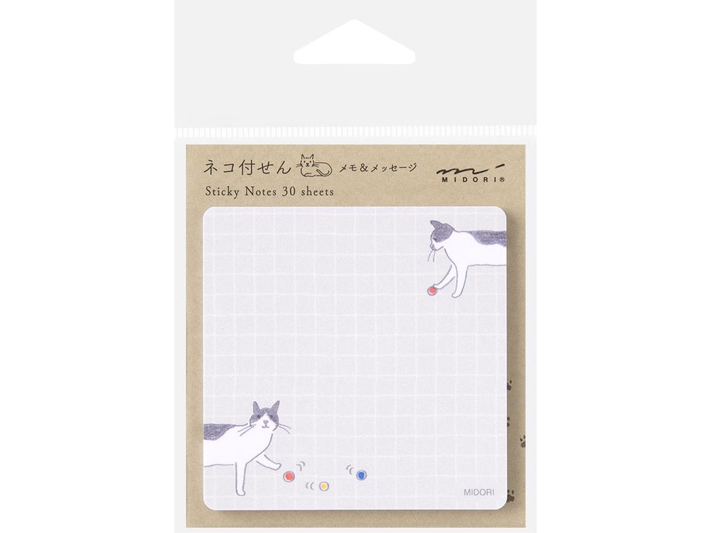 Midori Sticky Notes - Ball and Cat