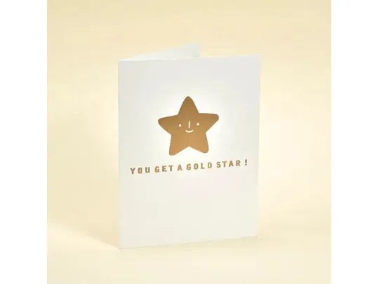 ILOOTPAPERIE - You Get a Gold Star Congratulations Foil Greeting Card