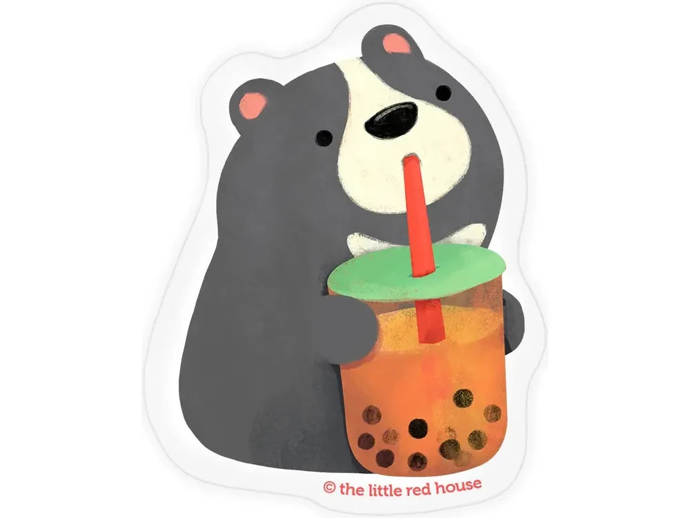 The Little Red House Sticker - Boba Bear