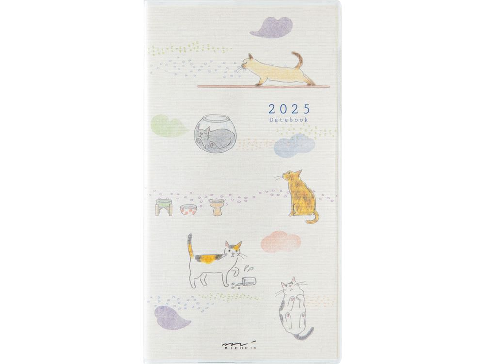 Midori Pocket Diary 2025 - Slim - Cat