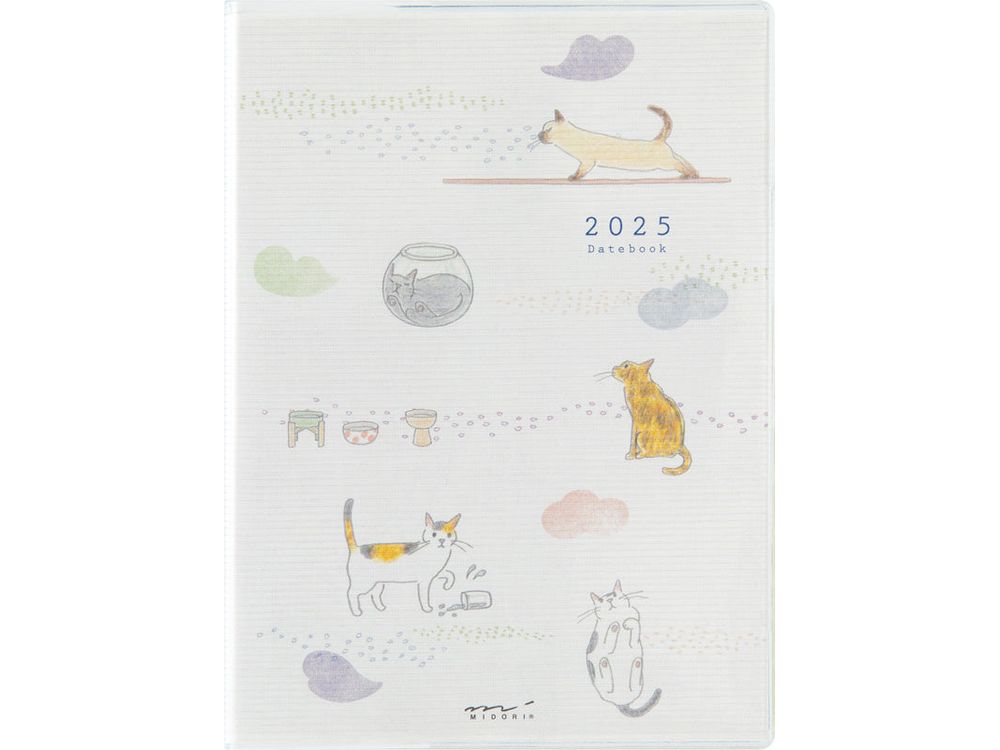 Midori Pocket Diary 2025 - A6 - Cat