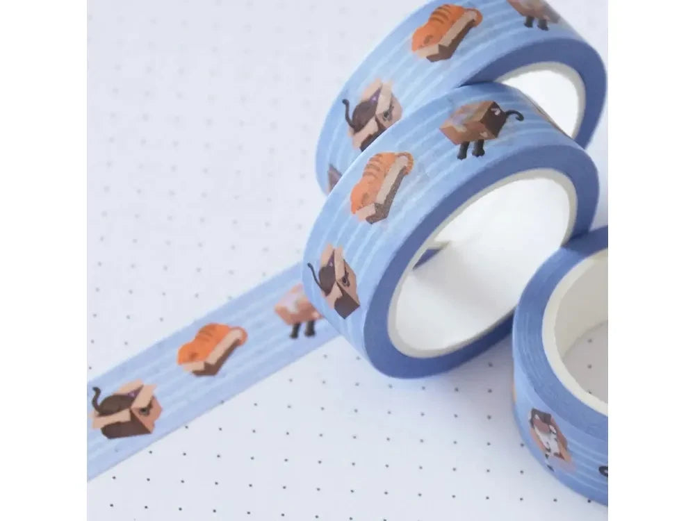 Hop & Flop Washi Tape - Cat in Box