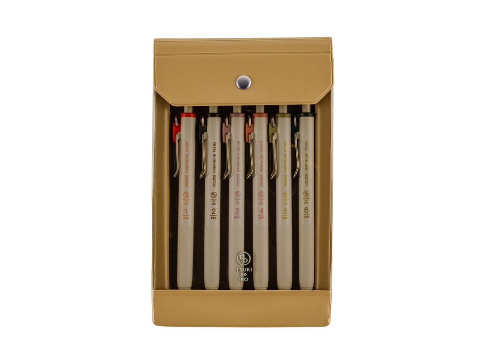 Hobonichi 2026 - Accessories - TSUKI no IRO: Uniball One - Jan-June Set with Case