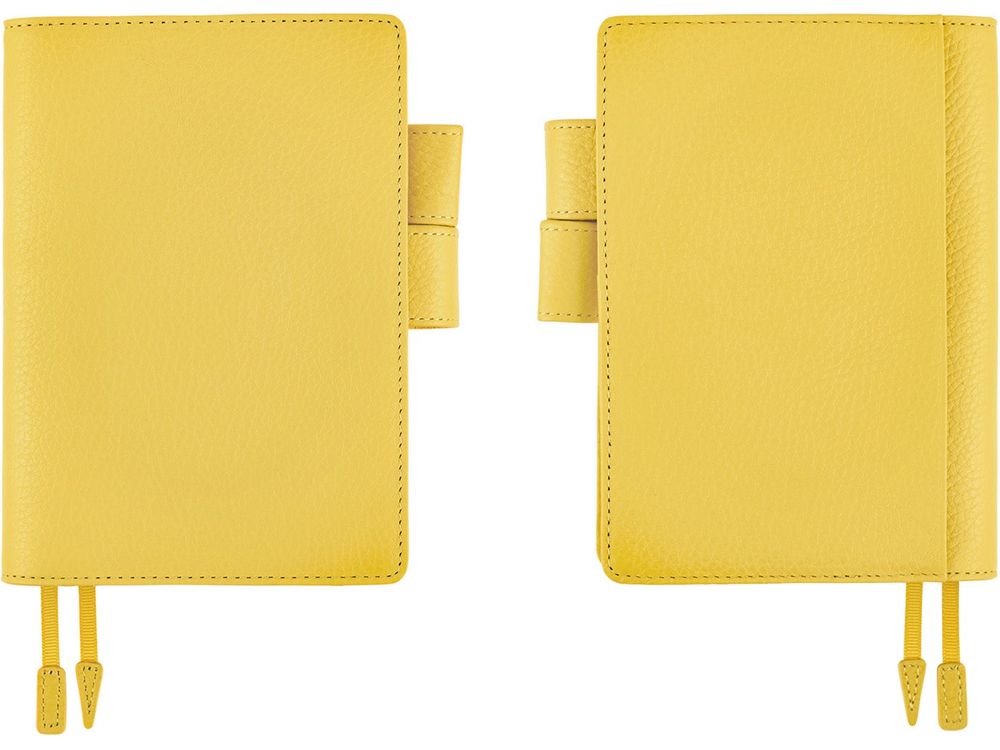 Hobonichi 2025 - A6 Cover - Leather: Brilliant Yellow