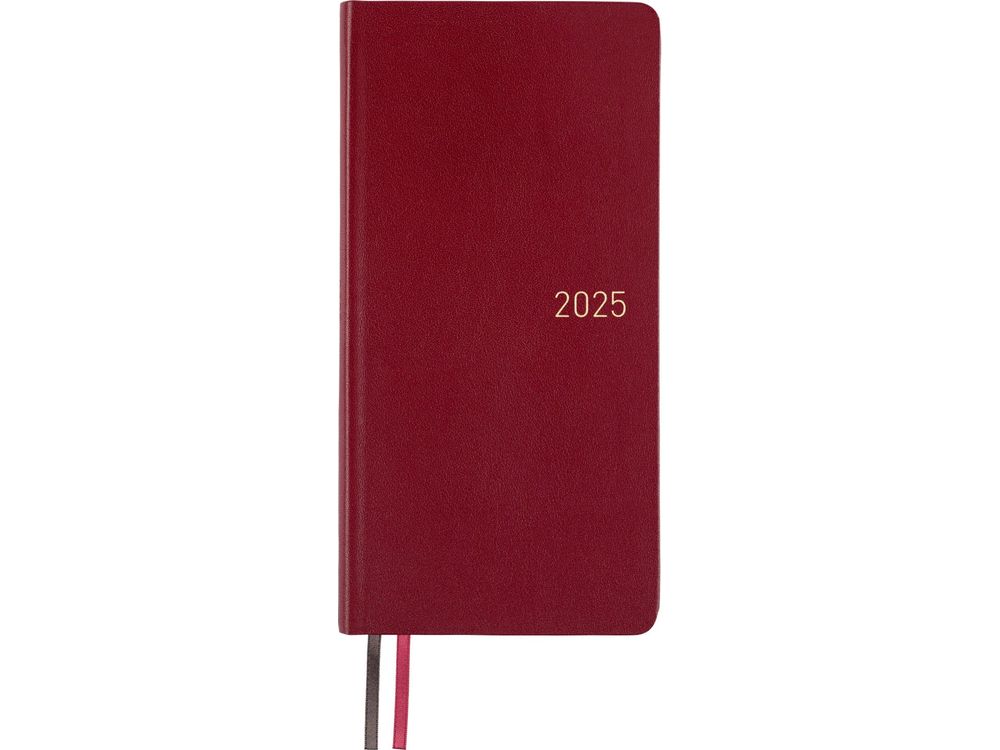 Hobonichi 2025 - Weeks English - Leather: Pomegranate