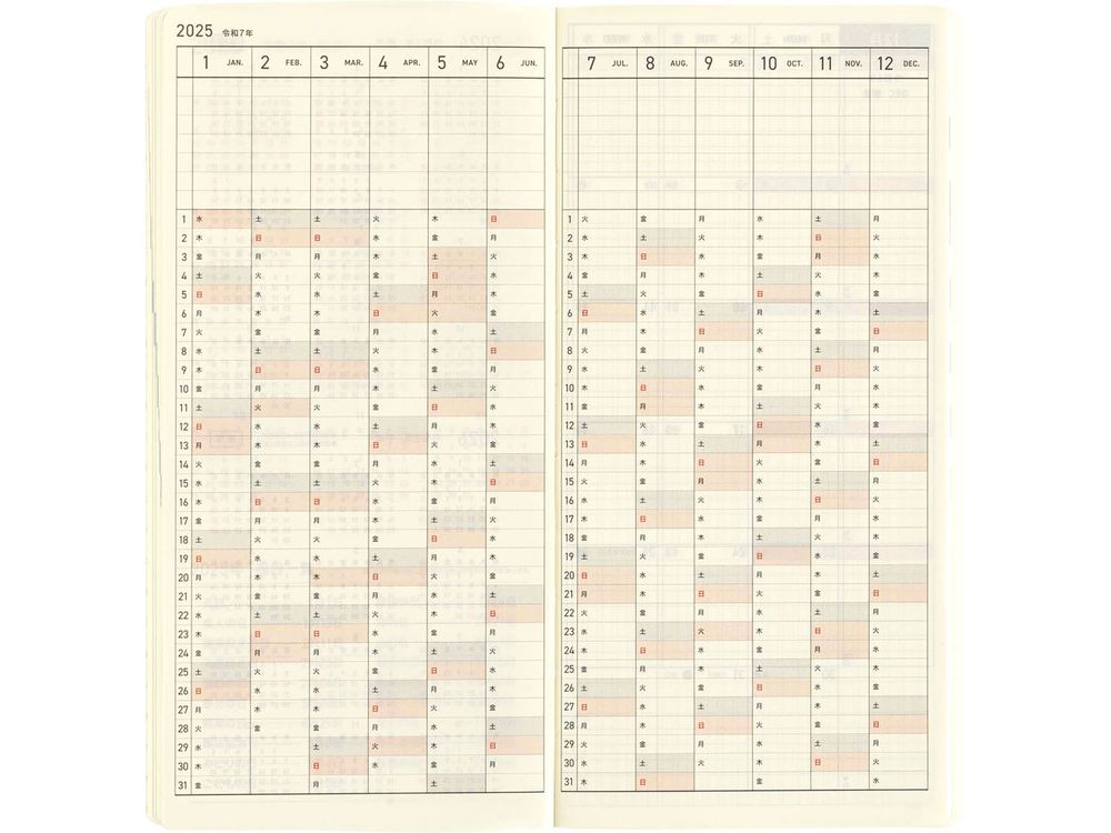 Hobonichi 2025 - Weeks Mega English - Sneaker: Leaf Green