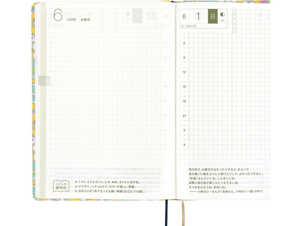 Hobonichi 2025 - A6 HON English Planner  - Liberty Fabrics: Paysanne Blossom