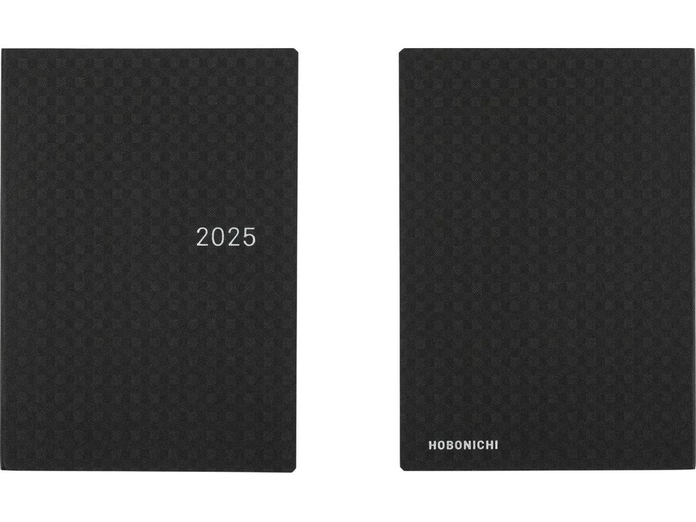 Hobonichi 2025 - A6 HON English Planner  - Paper Series: Black Gingham