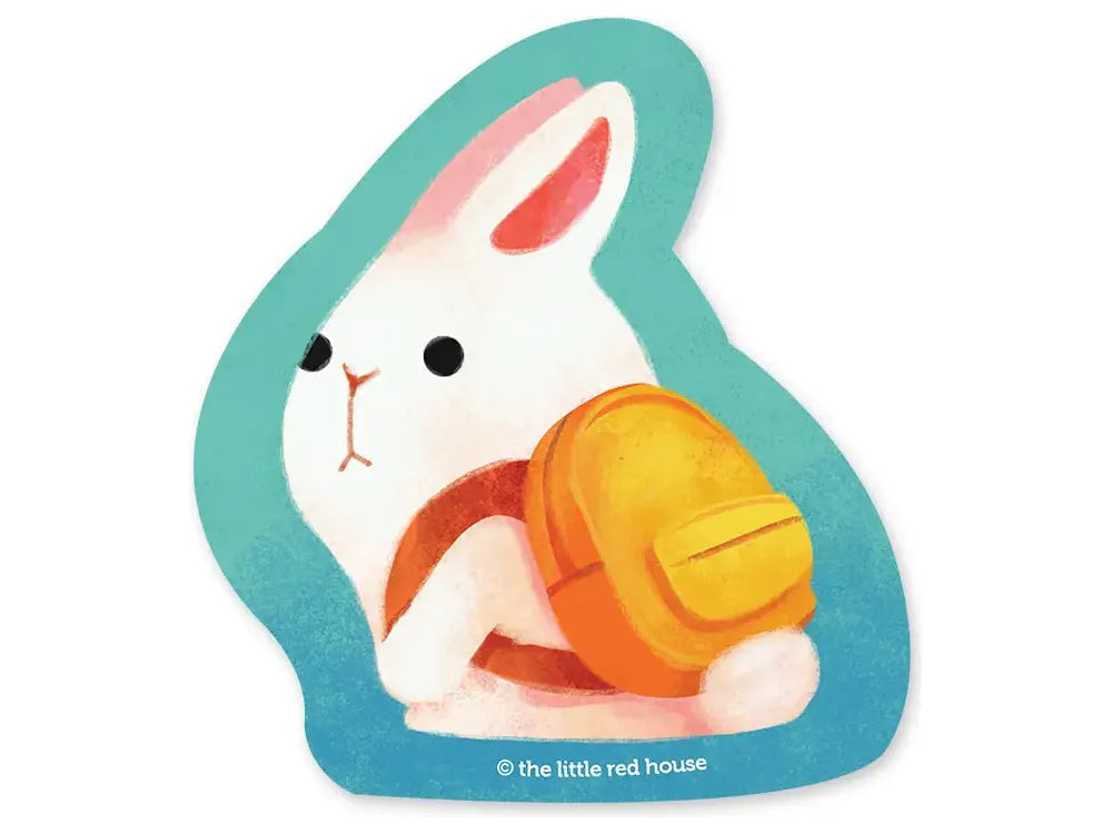 The Little Red House Vinyl Sticker - Backpack Bunny